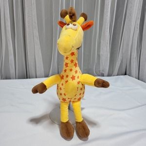 Toys R Us Geoffrey Giraffe 15" Mascot Yellow with Stars Stuffed Plush Animal Toy